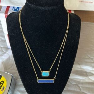 Ralph Lauren double stranded necklace with stones